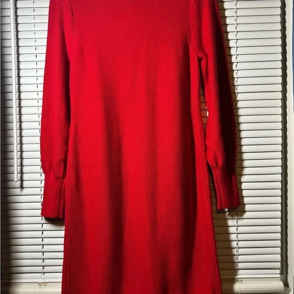 Charter Club Vibrant Red Long Sleeve Dress Size M - Picture 9 of 9